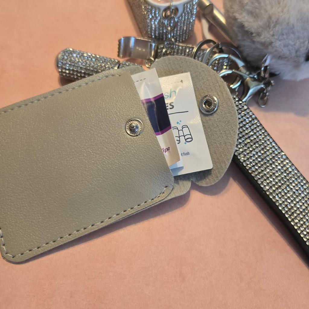 AAAAAAHH Silver Bling Women's Safety Opossum Keychain
