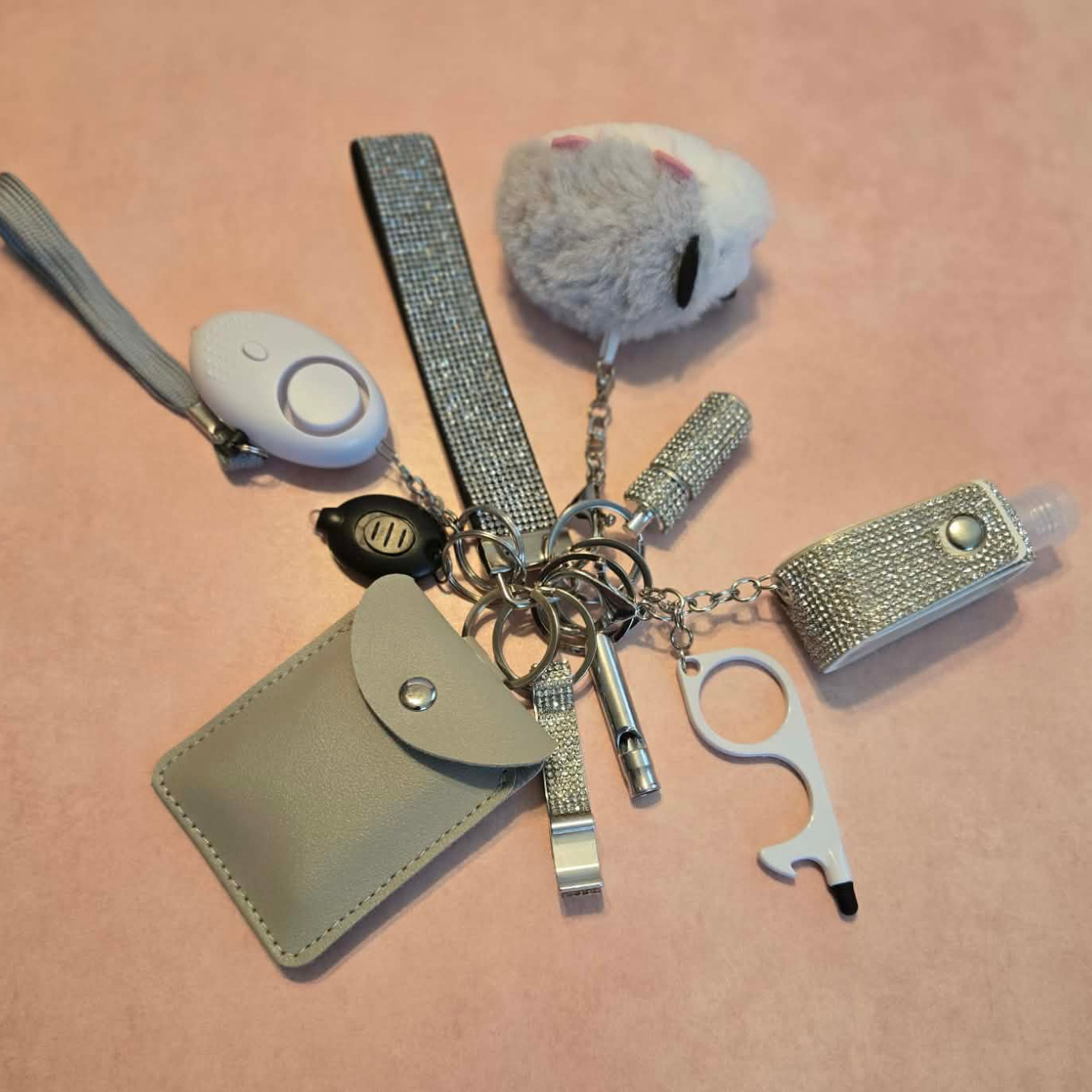 AAAAAAHH Silver Bling Women's Safety Opossum Keychain
