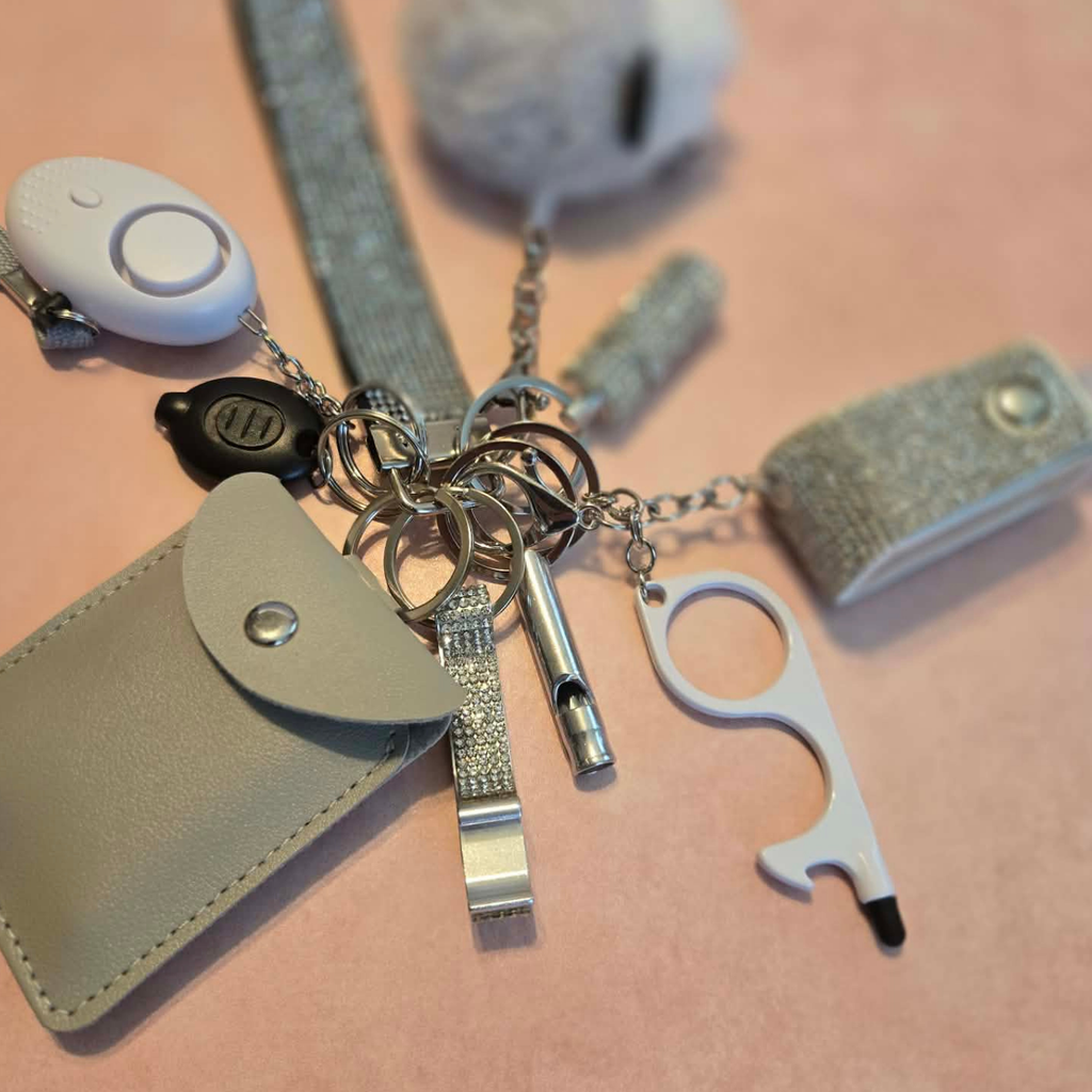 AAAAAAHH Silver Bling Women's Safety Opossum Keychain