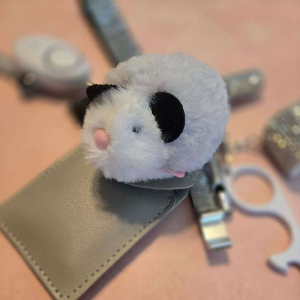 AAAAAAHH Silver Bling Women's Safety Opossum Keychain