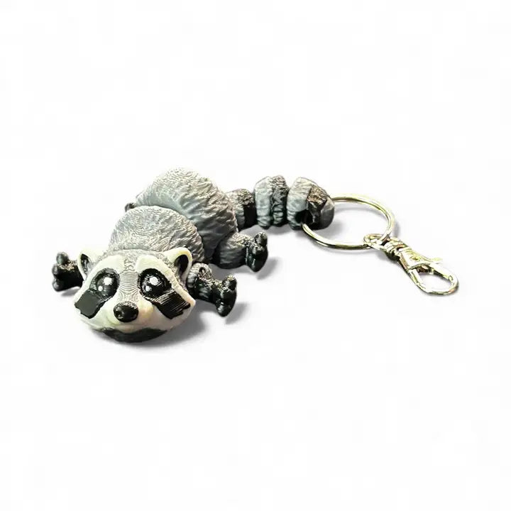Floppy Friend - Segmented Raccoon Key Chain/Bag Charm